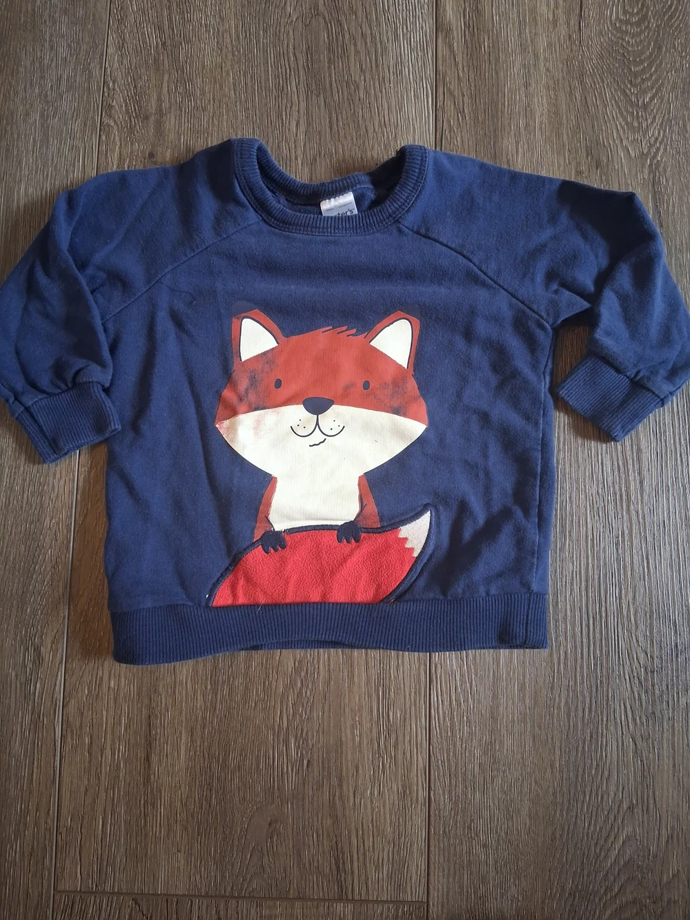 Carter's Navy Sweatshirt with Red and Cream Fox